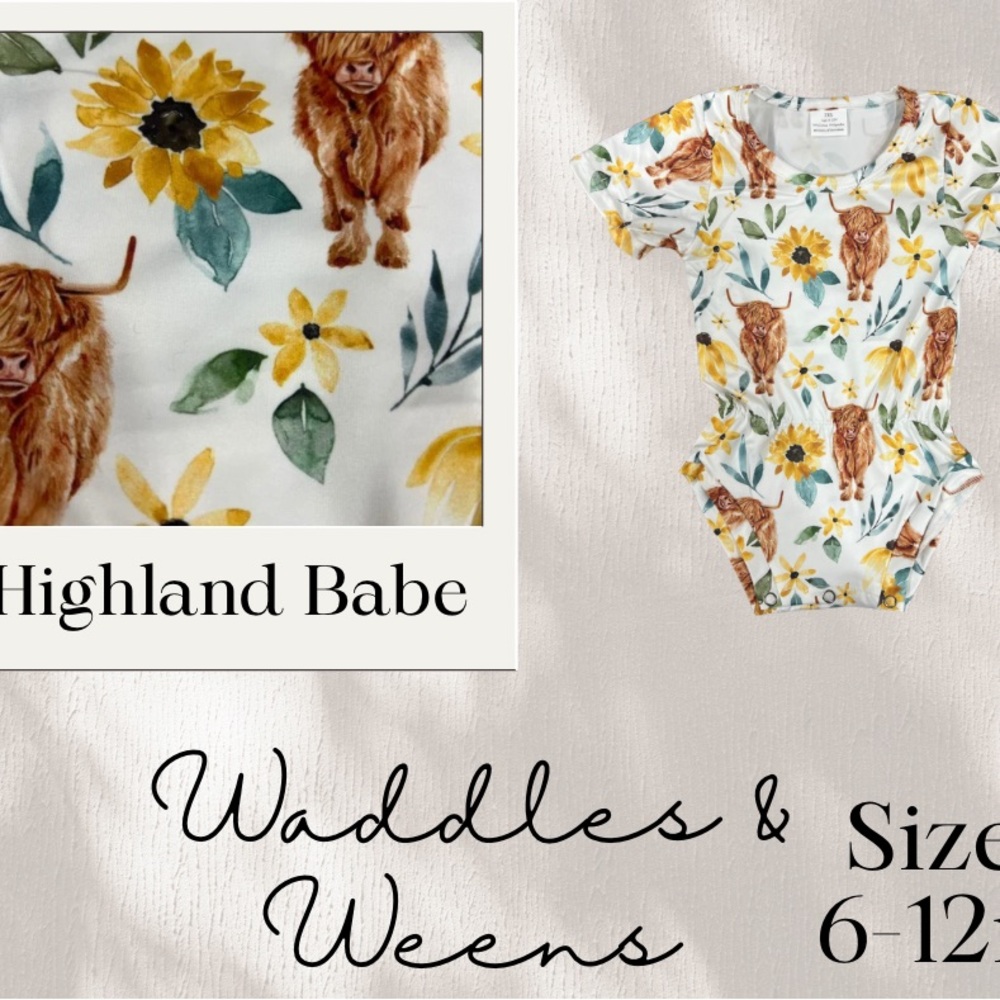 Highland Babe Floral Baby Onesie
